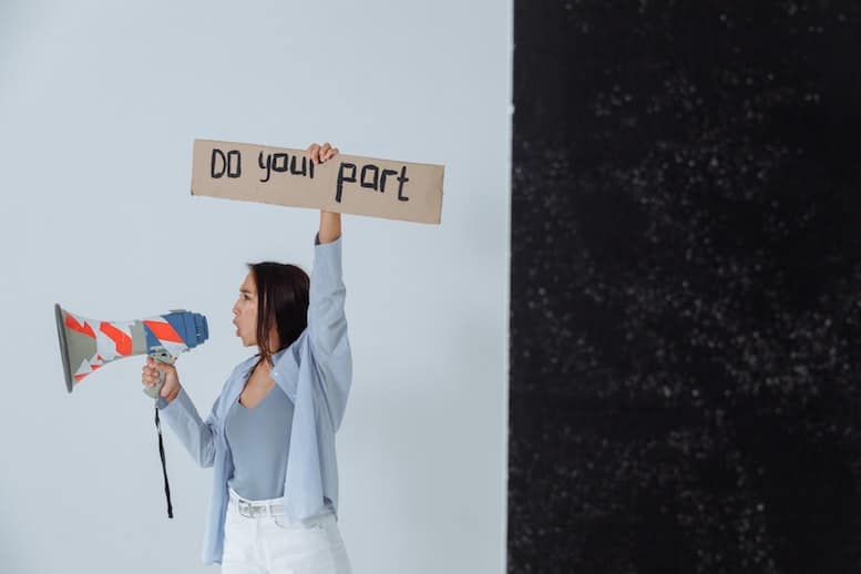 why is slacktivism bad? girl with megaphone