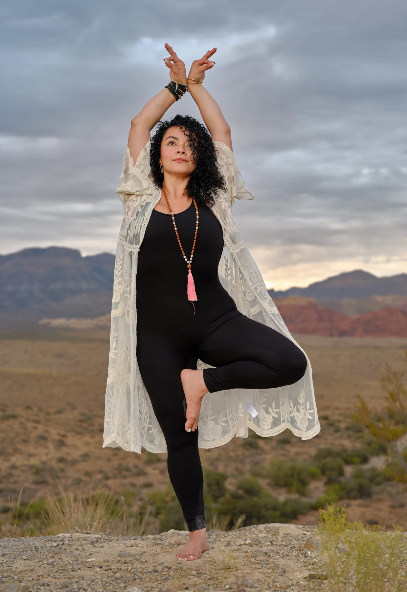 Women guiding a trauma-informed yoga practice with calm and care.