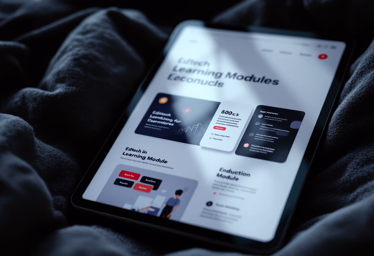[interface] image of a screenshot of a learning module (for an edtech)