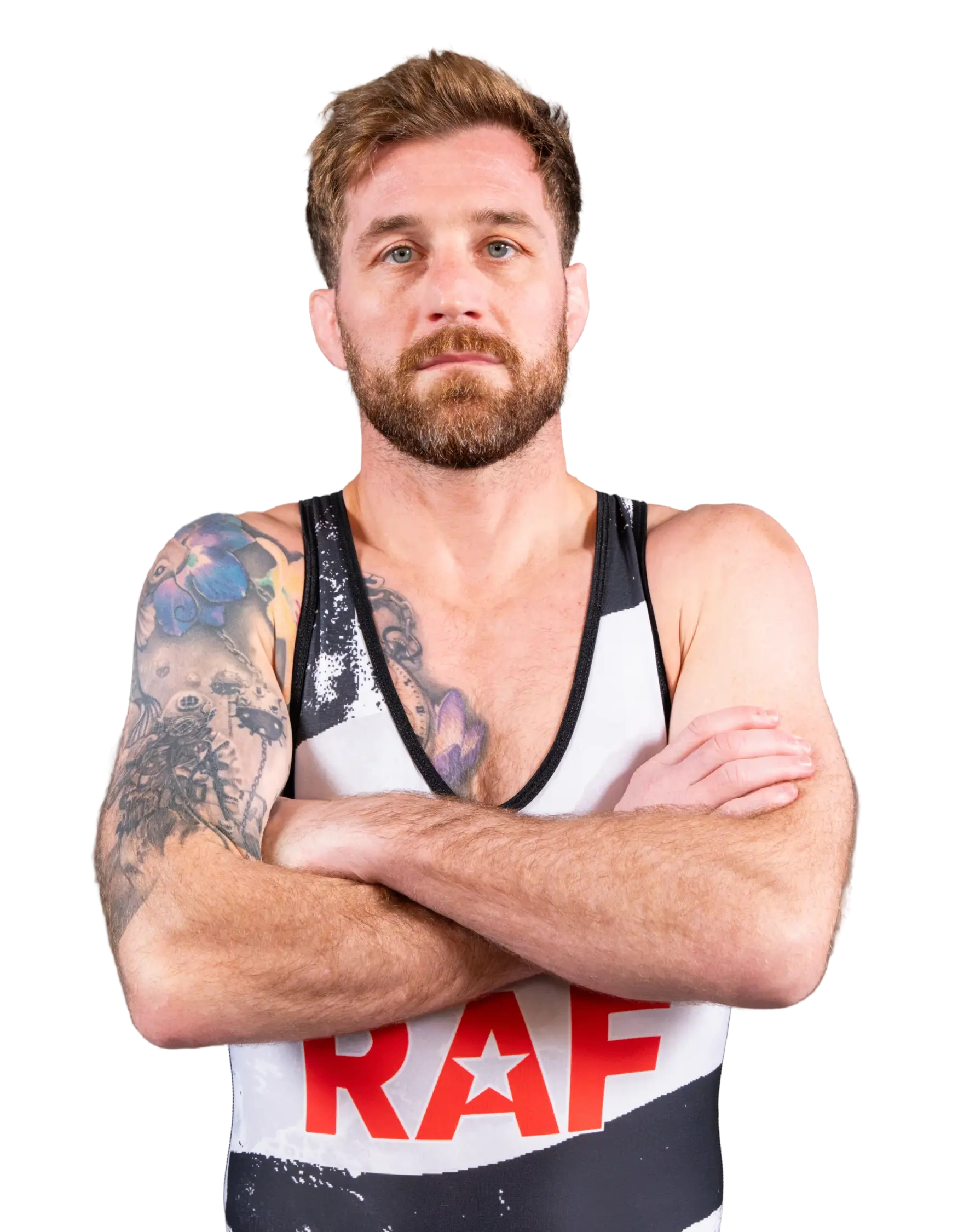 Upper-body portrait of Conor Beebe, RAF athlete.
