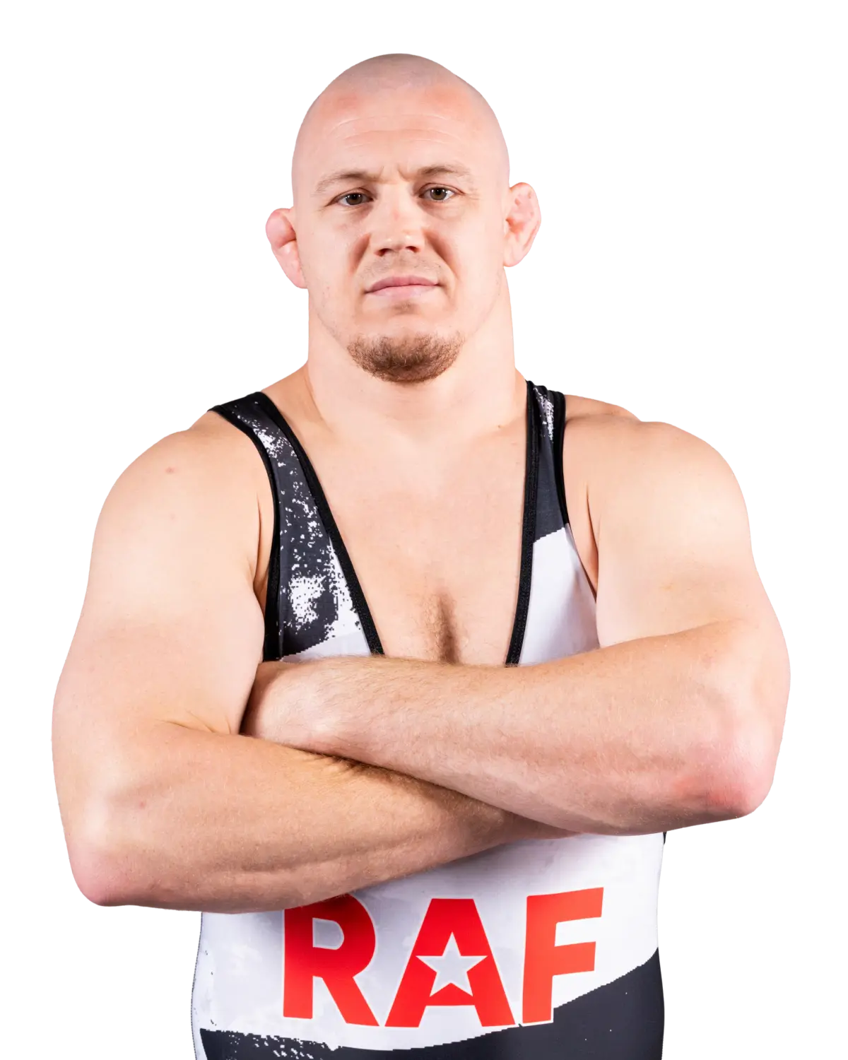 Upper-body portrait of Jake Varner, RAF athlete.