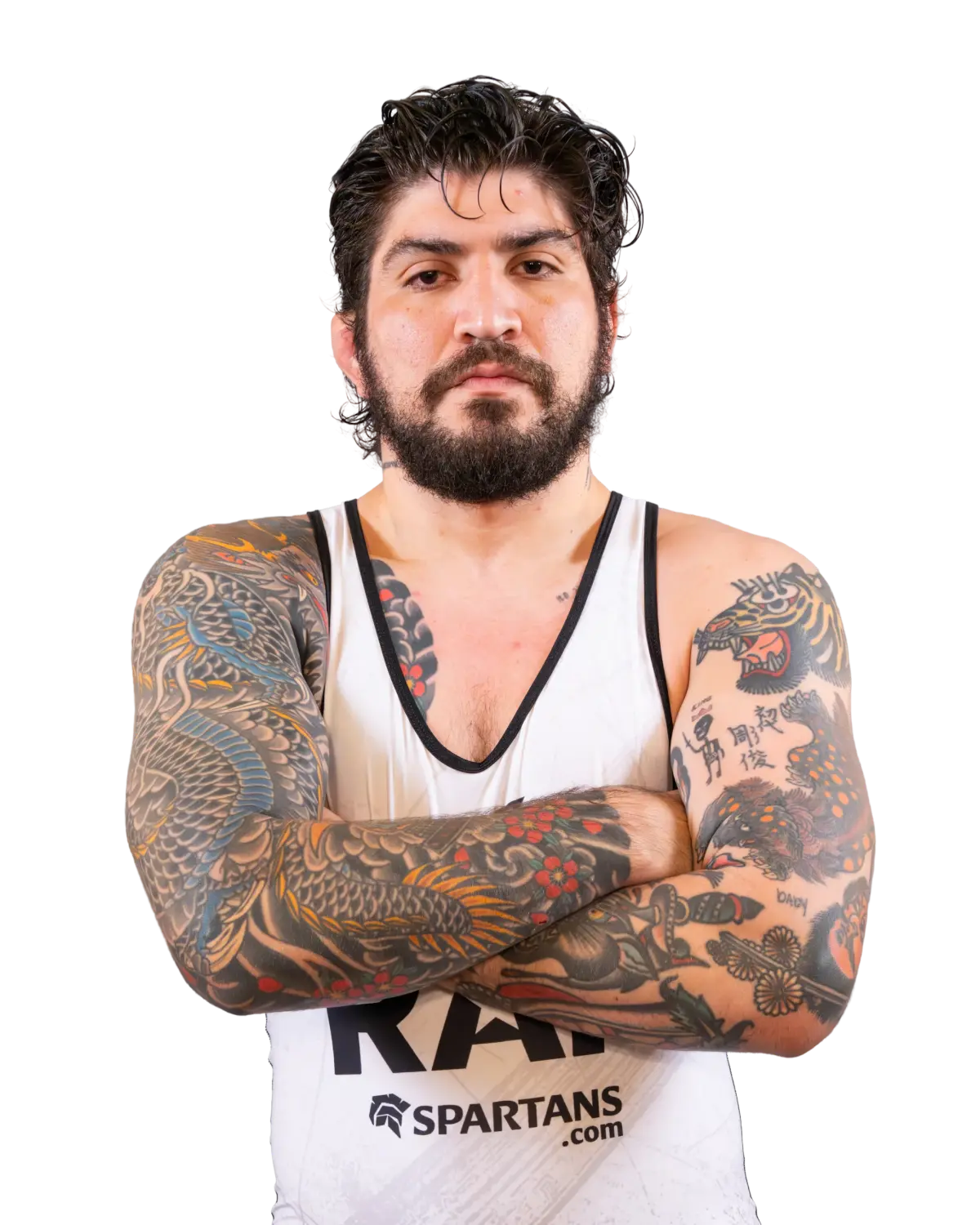 Upper-body portrait of Dillon Danis, RAF athlete.