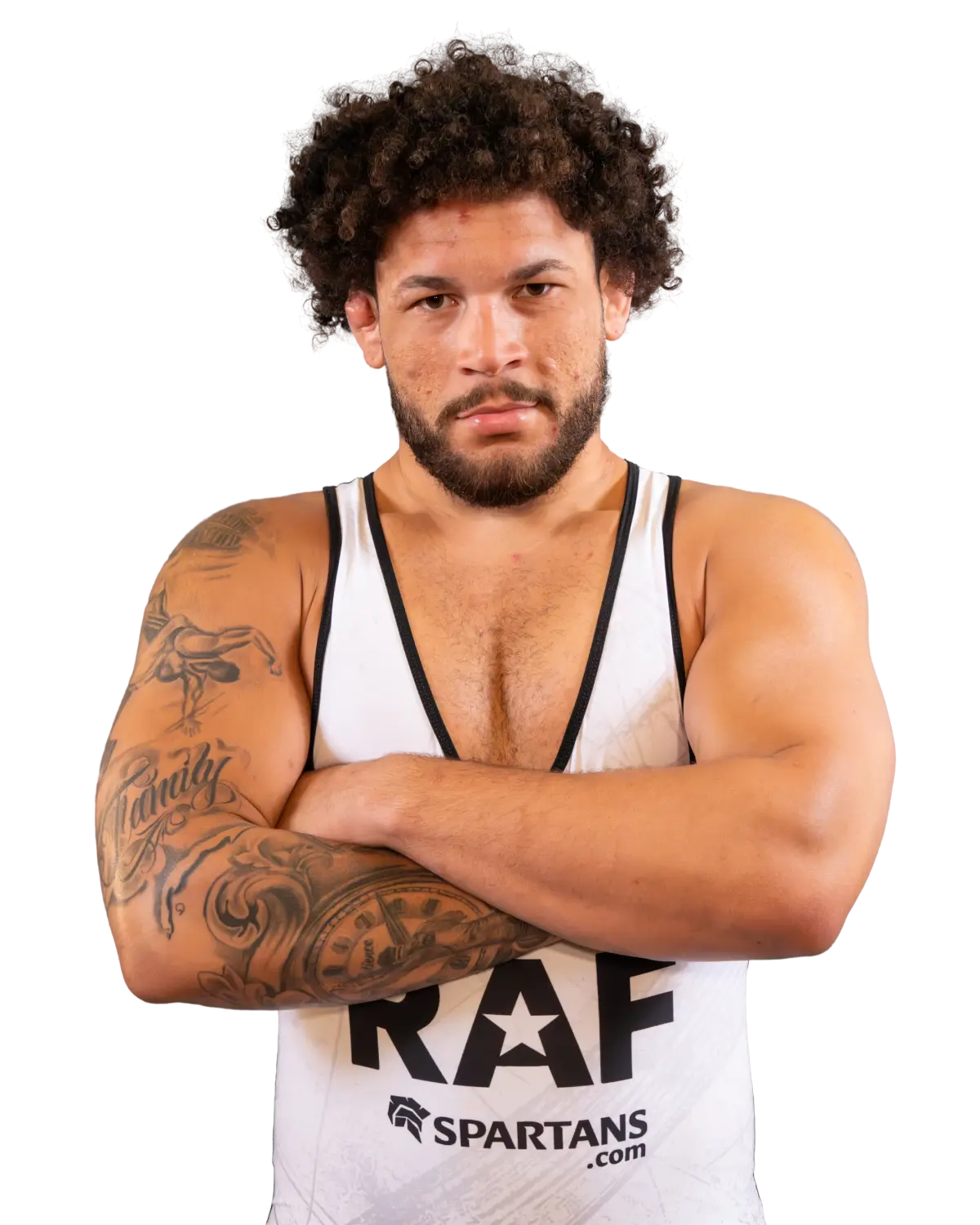 Upper-body portrait of Yonger Bastida, RAF athlete.