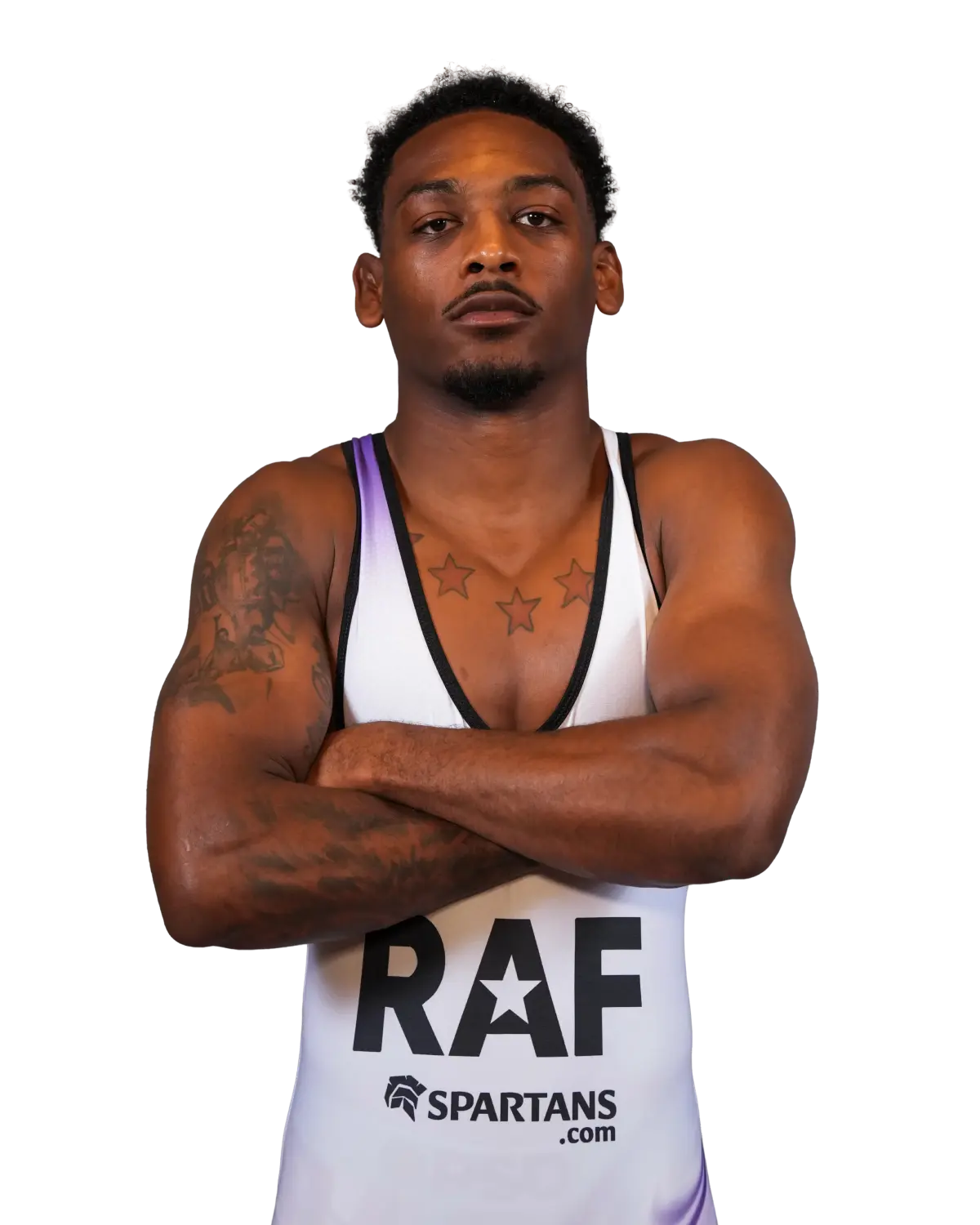 Upper-body portrait of Antrell Taylor, RAF athlete.