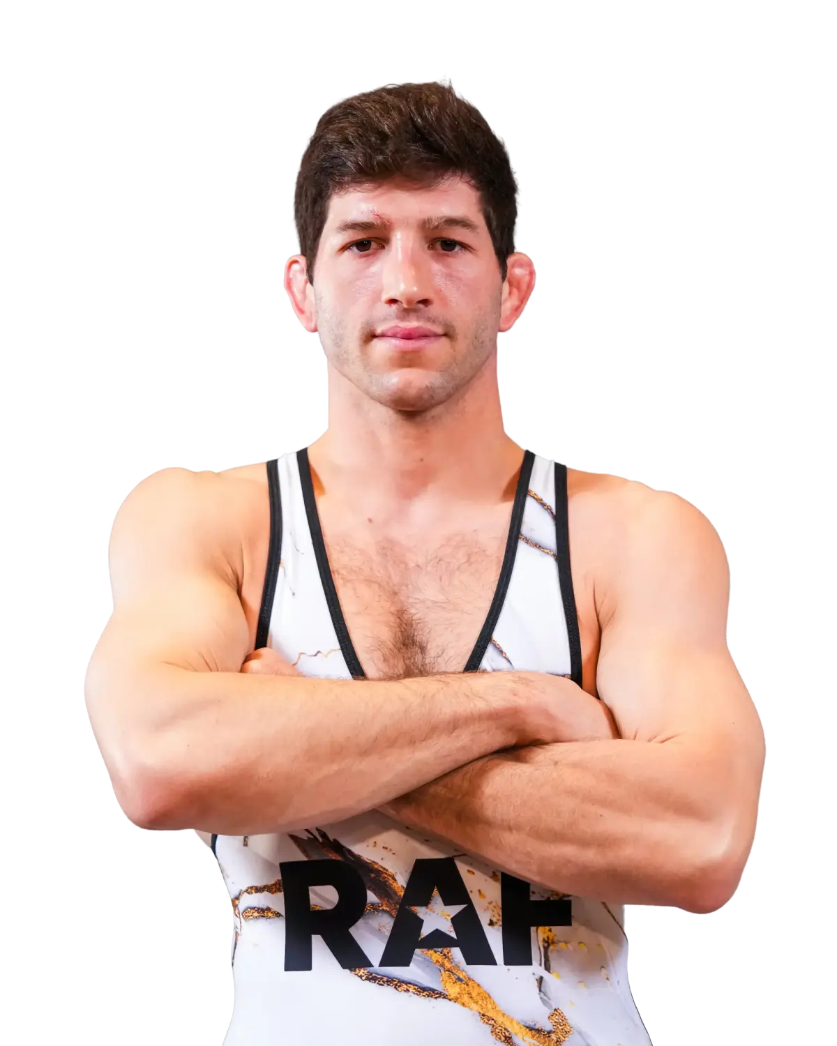 Upper-body portrait of Anthony Ashnault, RAF athlete.