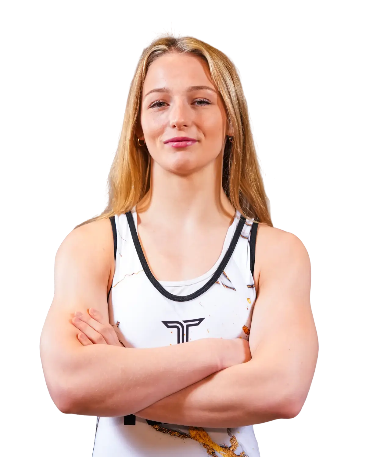 Upper-body portrait of Alexis Janiak, RAF athlete.