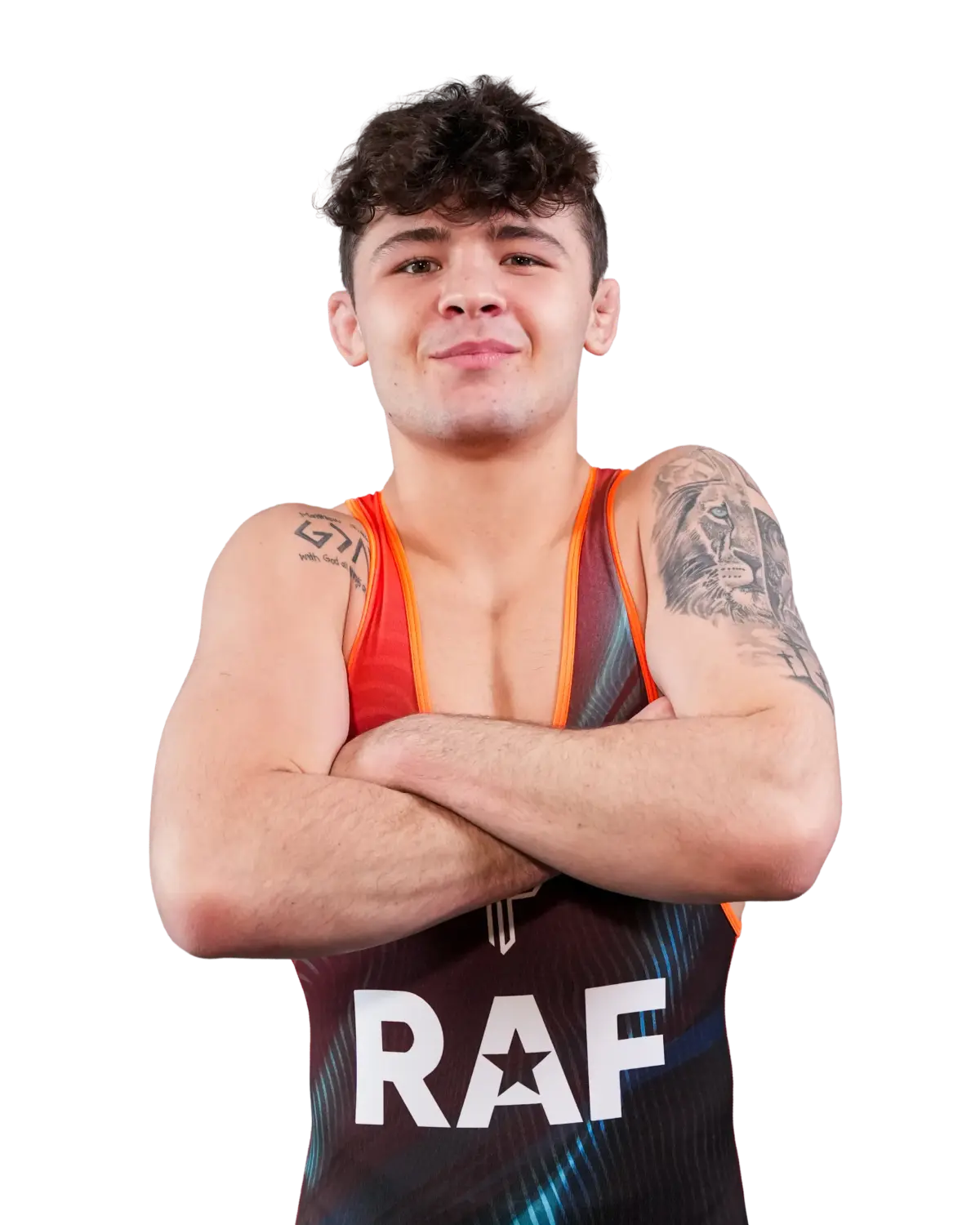 Upper-body portrait of Bo Bassett, RAF athlete.