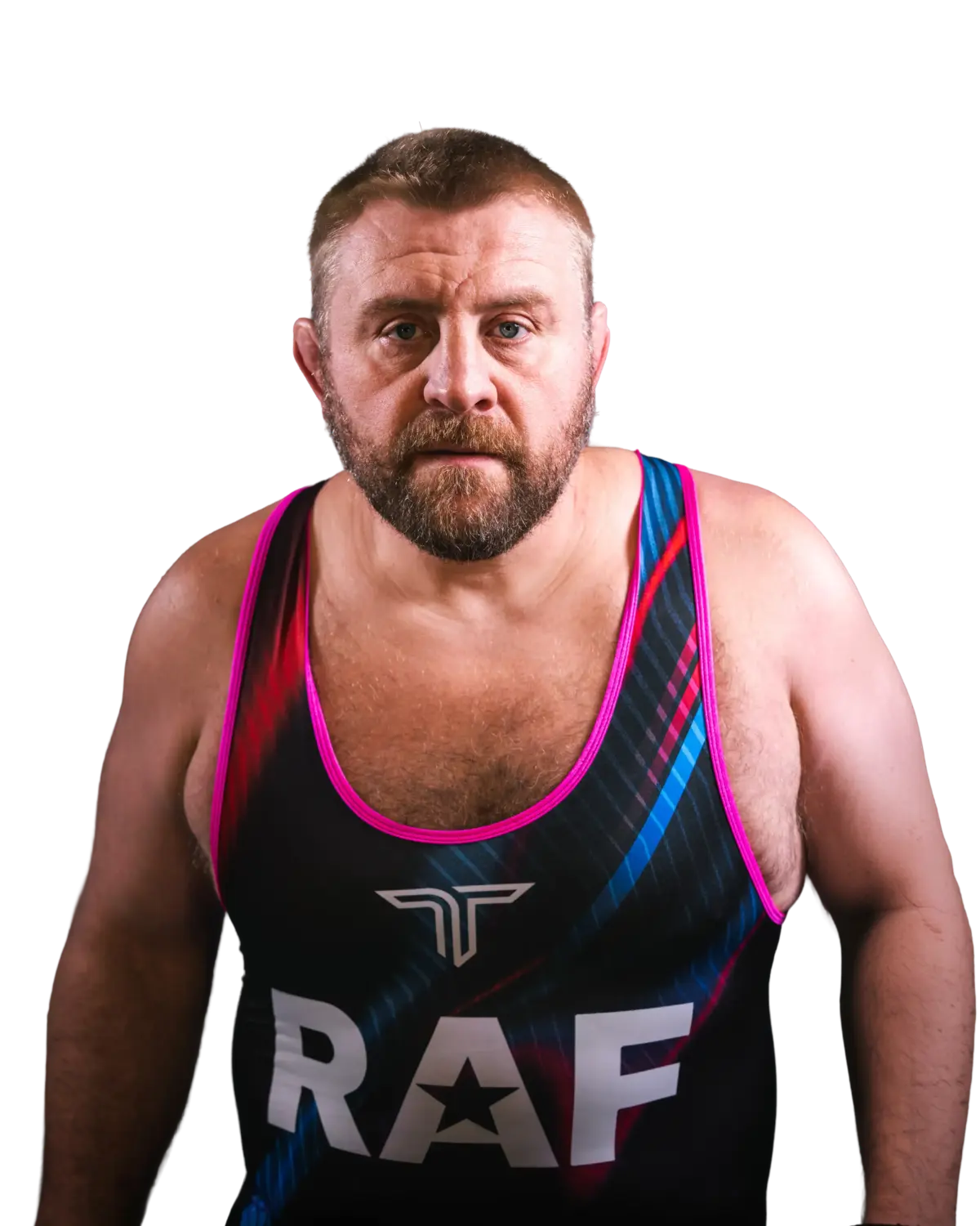 Upper-body portrait of Steve Mocco, RAF athlete.