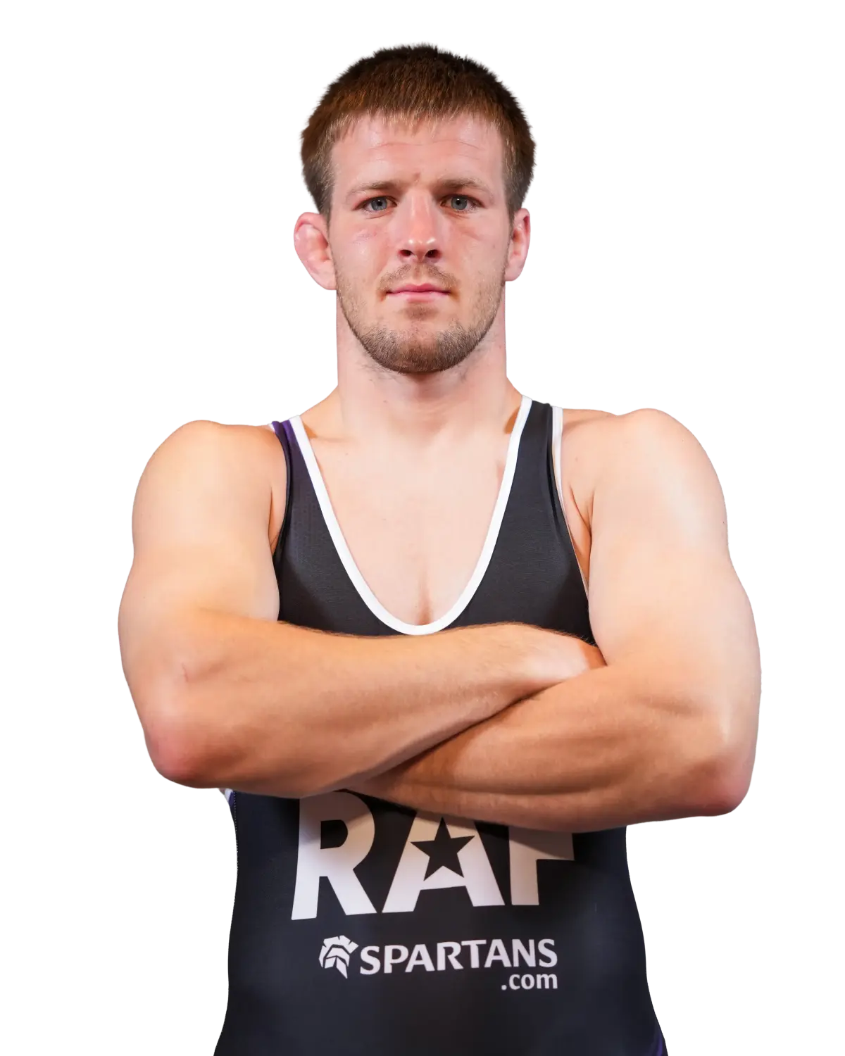 Upper-body portrait of Jason Nolf, RAF athlete.