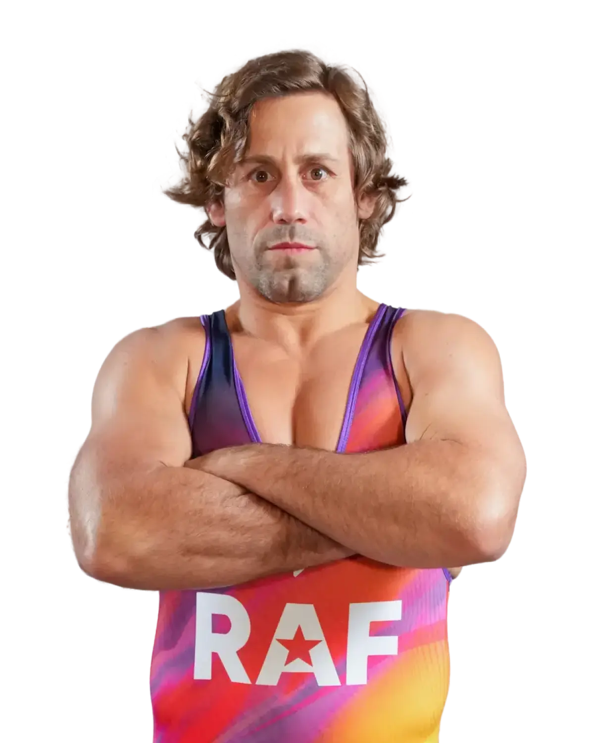 Upper-body portrait of Urijah Faber, RAF athlete.