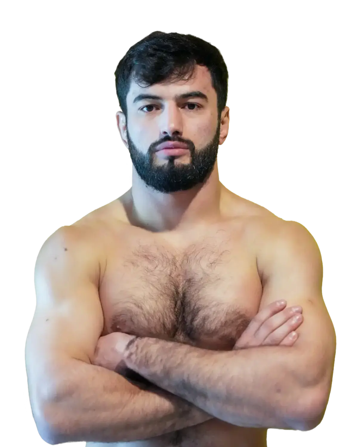 Upper-body portrait of David Mistulov, RAF athlete.