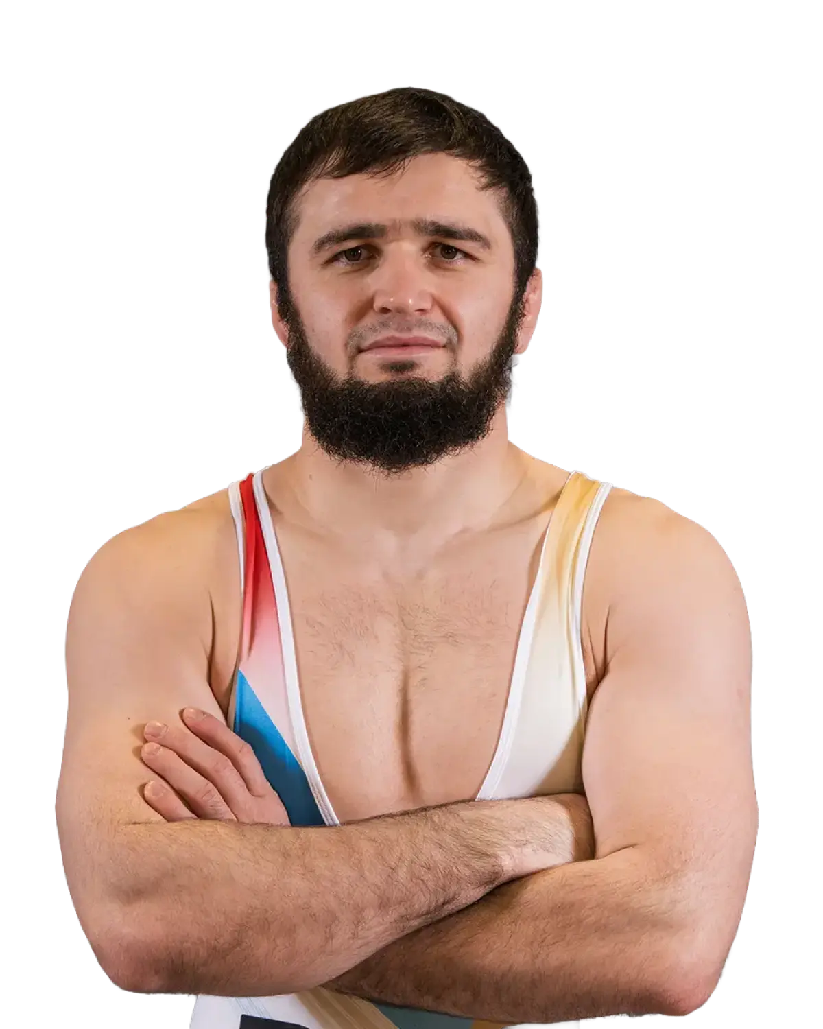 Upper-body portrait of Kadik, RAF athlete.