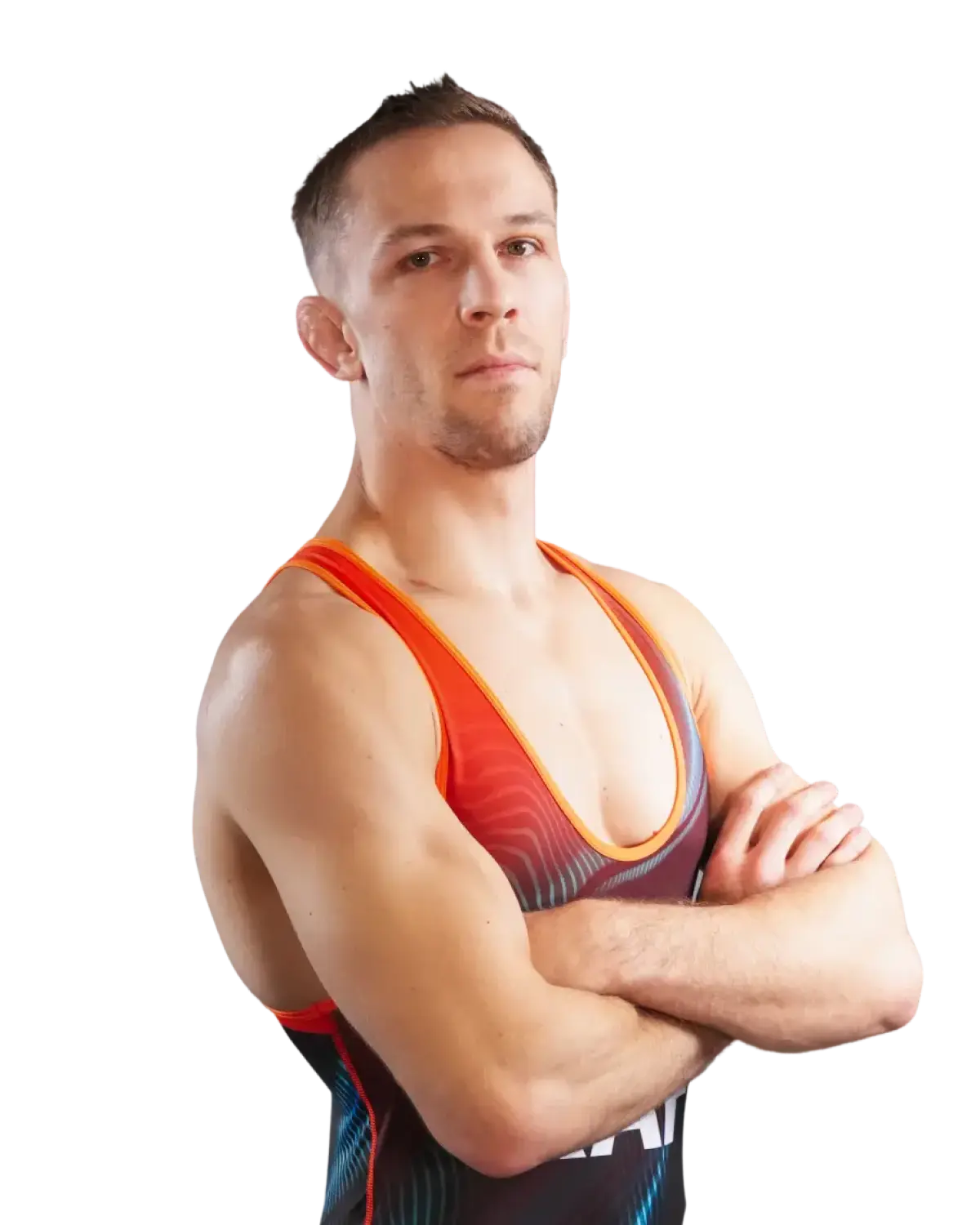 Upper-body portrait of Evan Wick, RAF athlete.