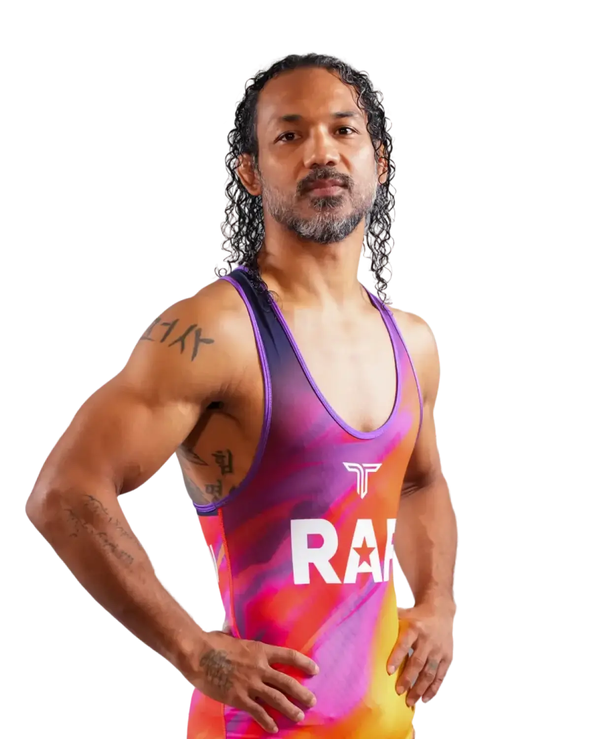 Upper-body portrait of Benson Henderson, RAF athlete.