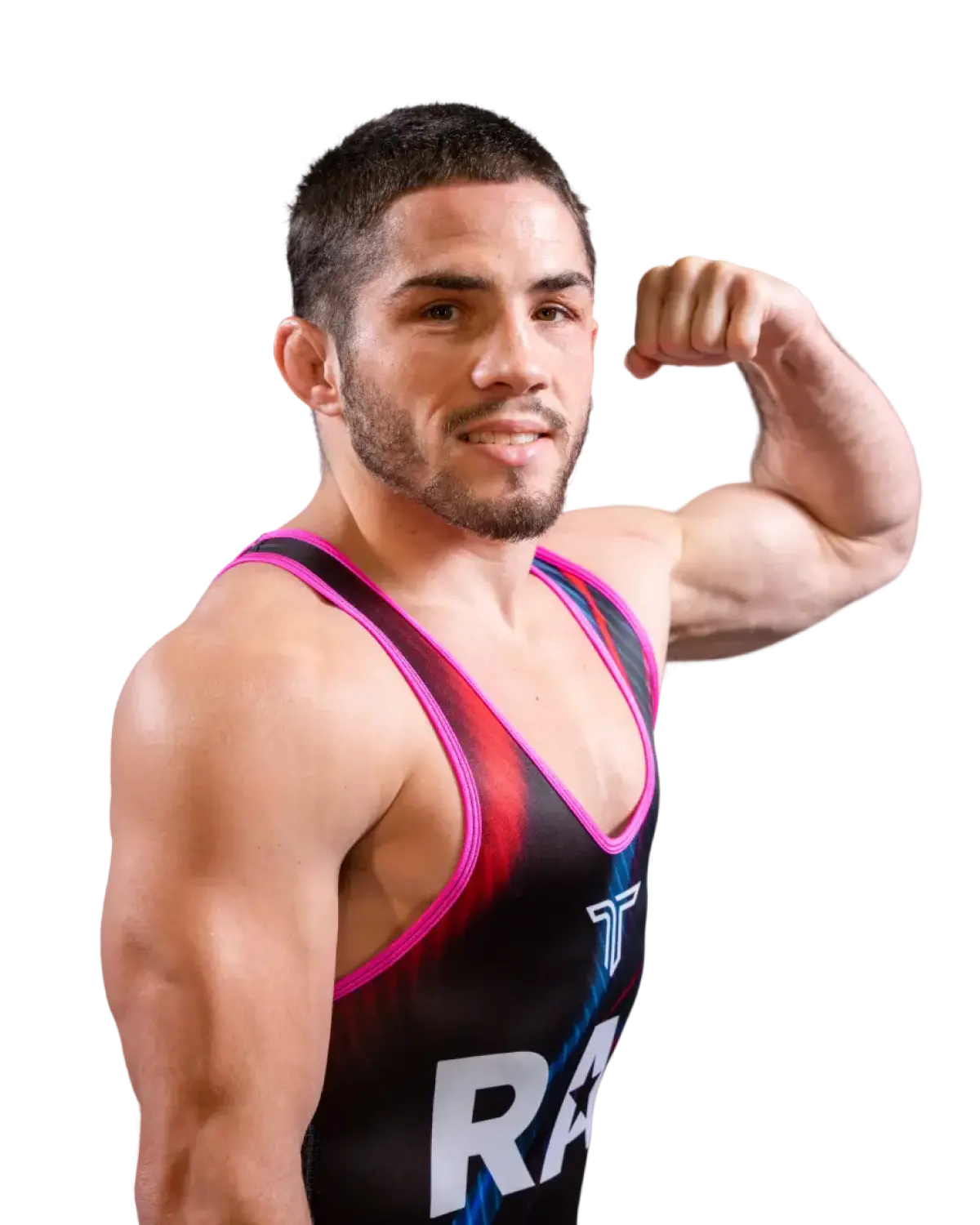 Upper-body portrait of Nathan Tomasello, RAF athlete.