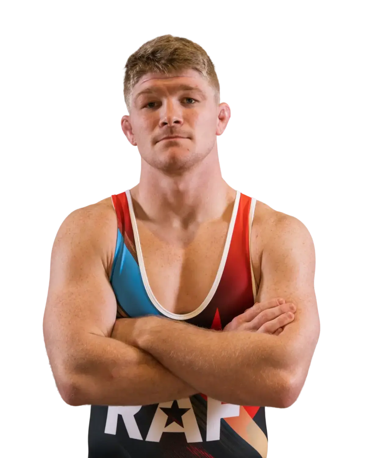 Upper-body portrait of Dustin Plott, RAF athlete.
