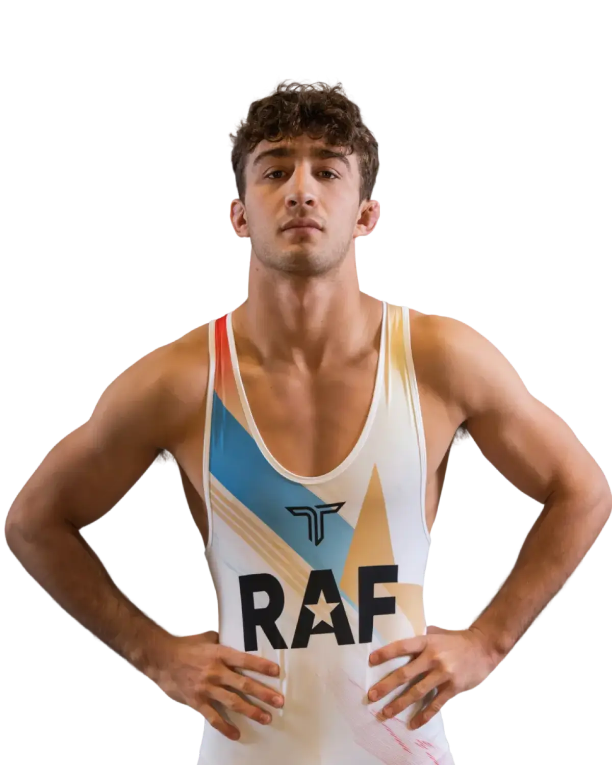 Upper-body portrait of Dean Hamiti, RAF athlete.