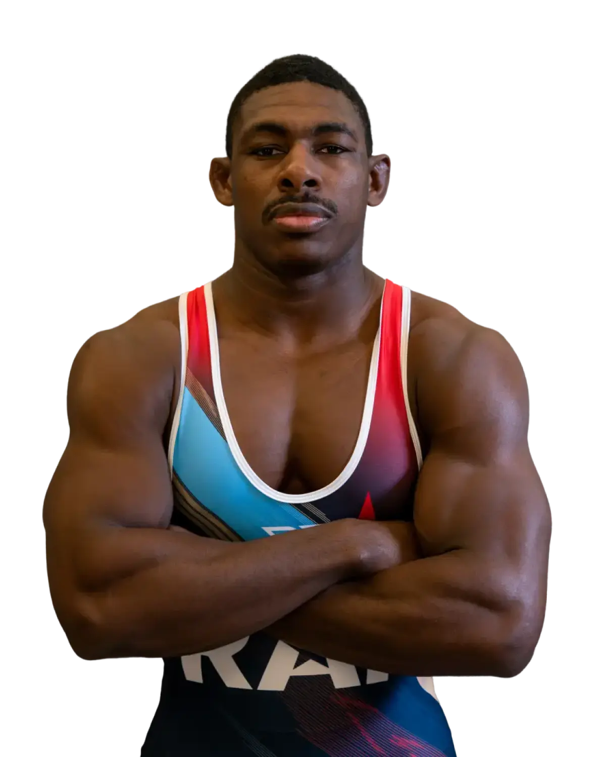 Upper-body portrait of Joaquin Buckley, RAF athlete.