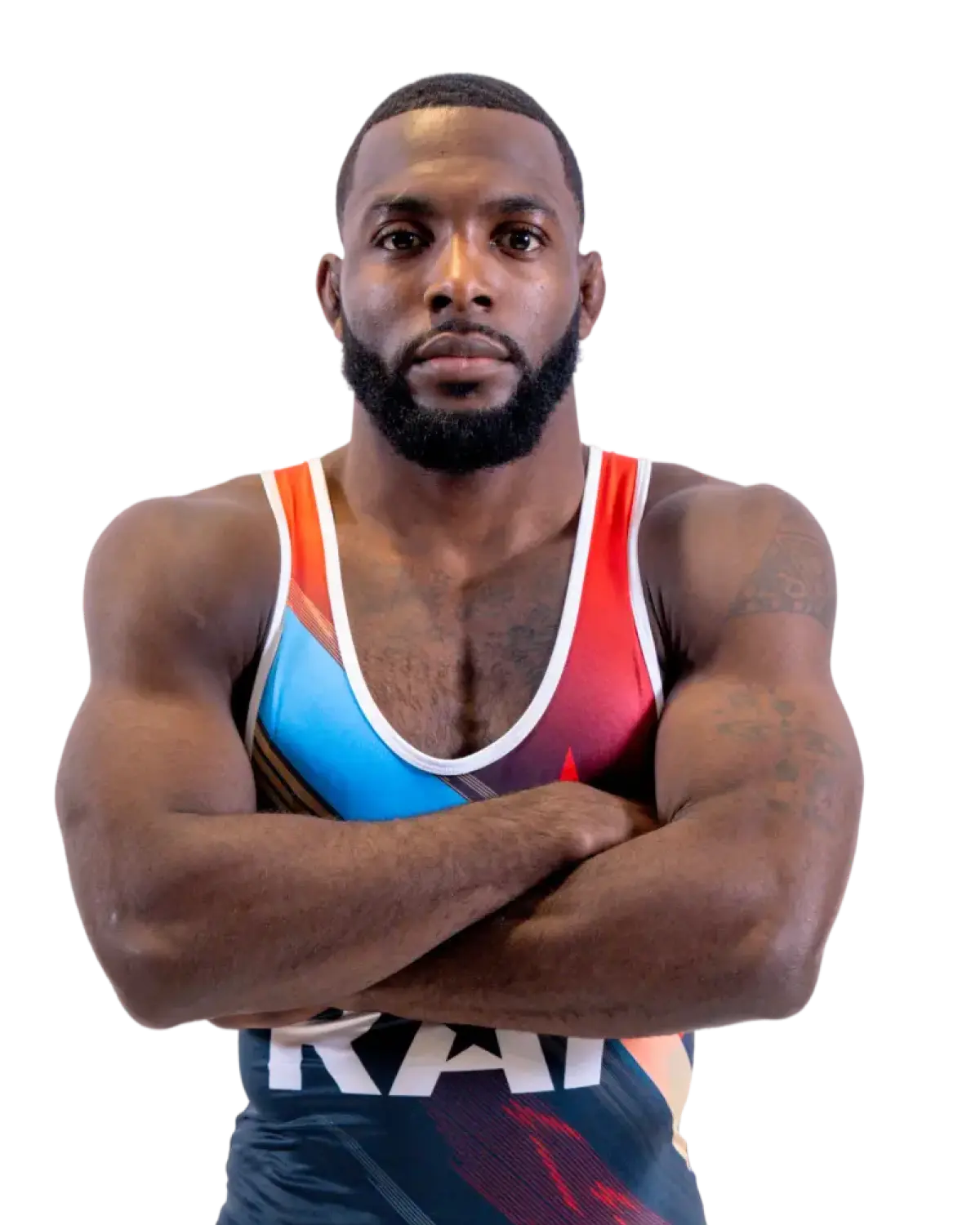 Upper-body portrait of James Green, RAF athlete.