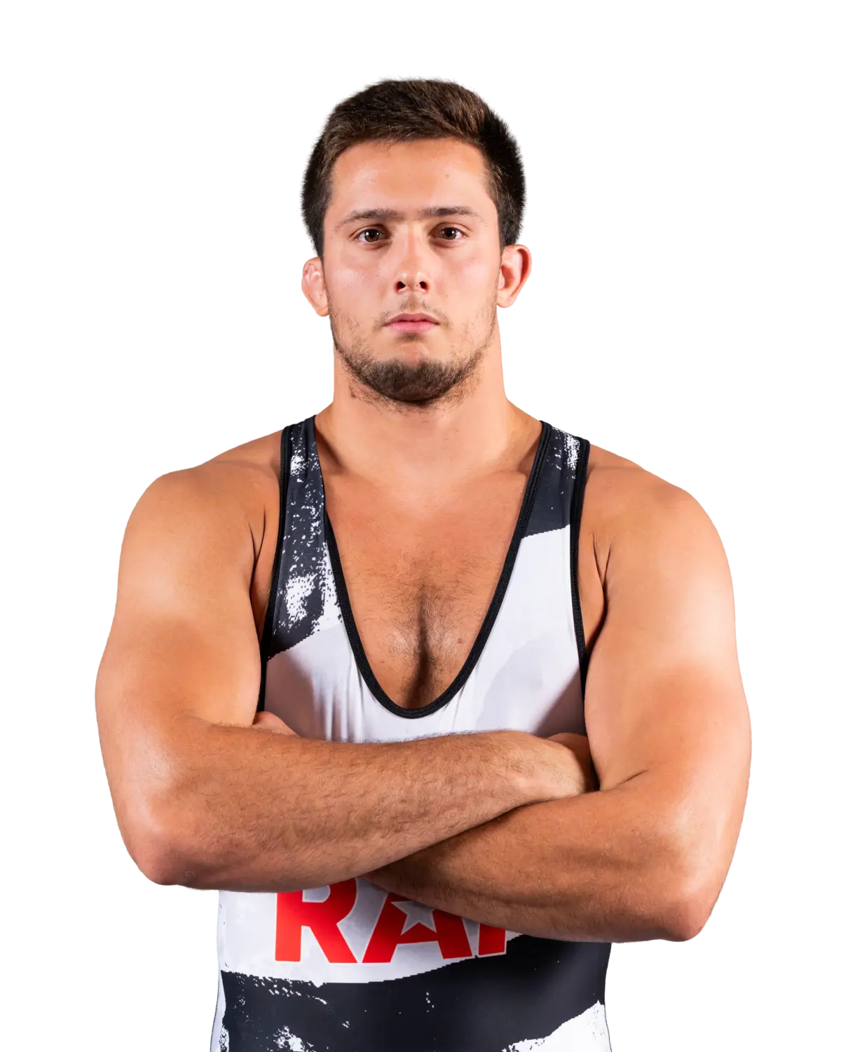 Upper-body portrait of Zach Elam, RAF athlete.