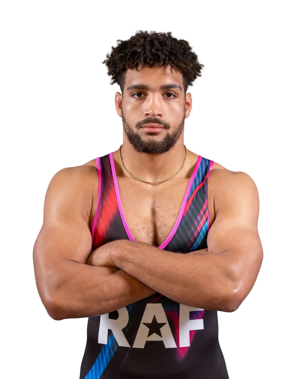 Upper-body portrait of Stephen Buchanan, RAF athlete.