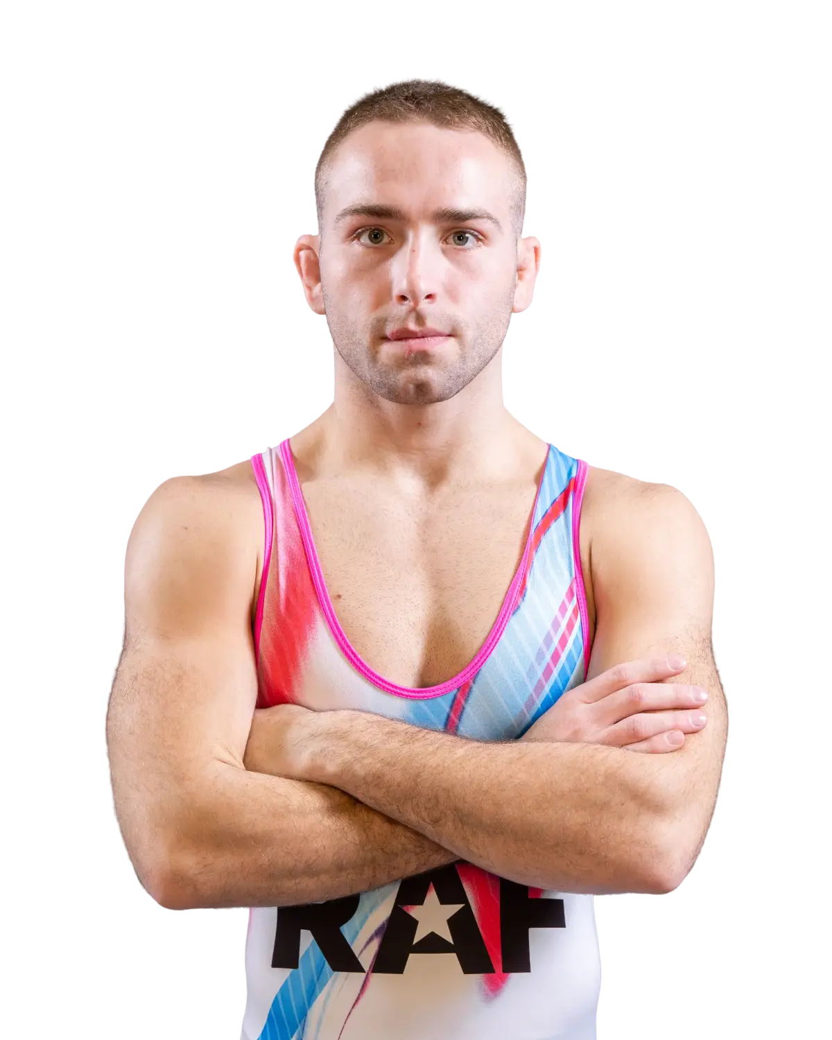Upper-body portrait of Cayden Henschel, RAF athlete.