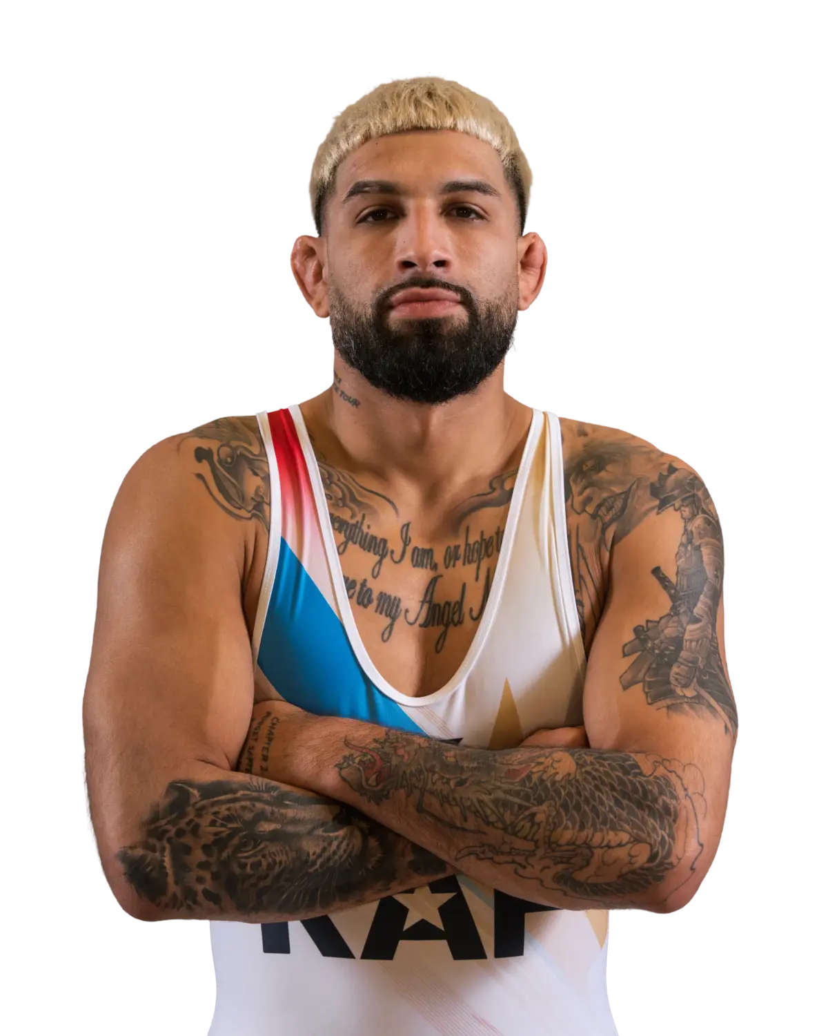 Upper-body portrait of Andy Varela, RAF athlete.