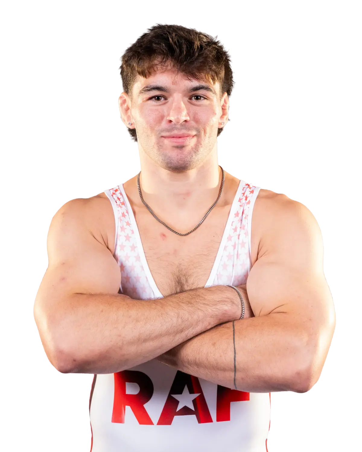 Upper-body portrait of Anthony Cassioppi, RAF athlete.