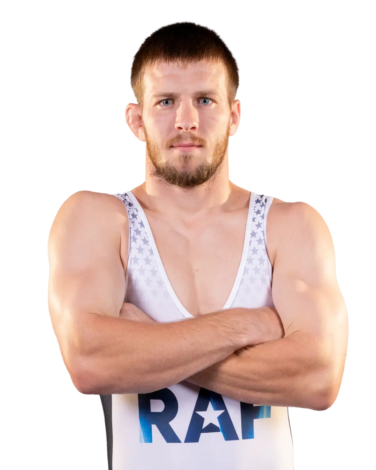 Upper-body portrait of Jason Nolf, RAF athlete.