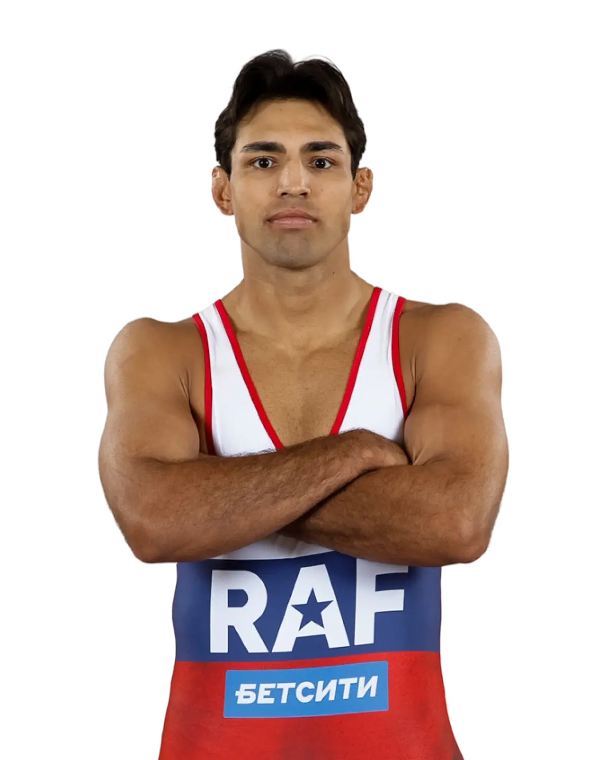 Upper-body portrait of Zahid Valencia, RAF athlete.