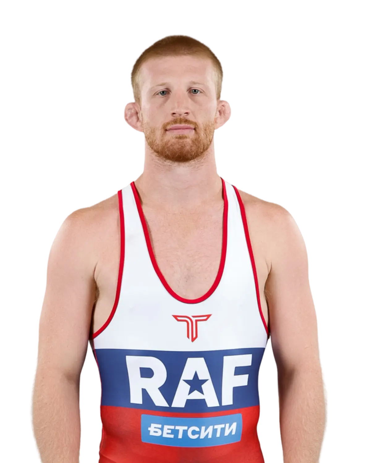 Upper-body portrait of Bo Nickal, RAF athlete.