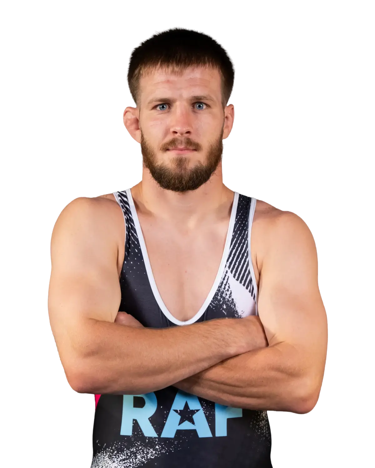 Upper-body portrait of Jason Nolf, RAF athlete.