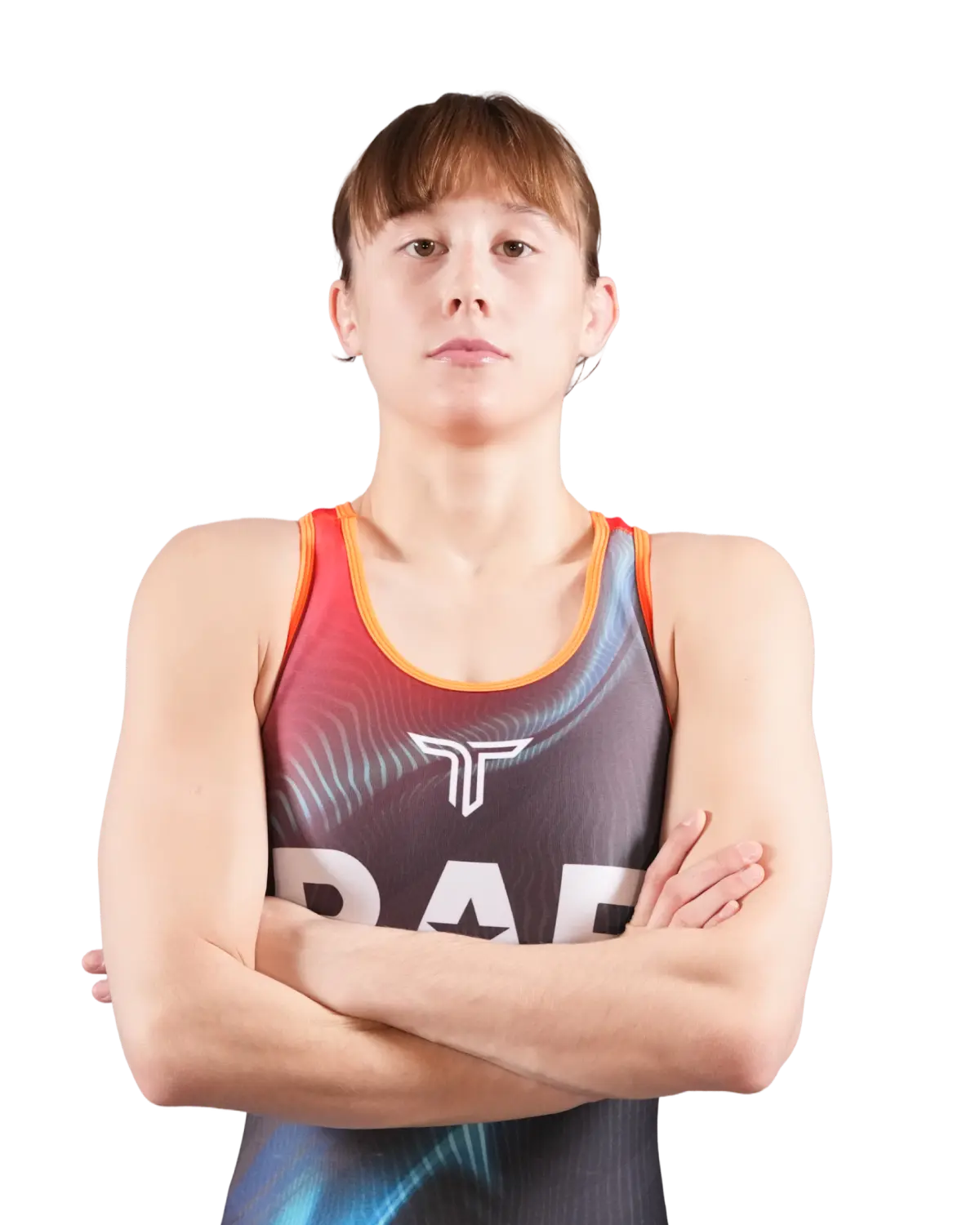 Upper-body portrait of Everest Leydecker, RAF athlete.
