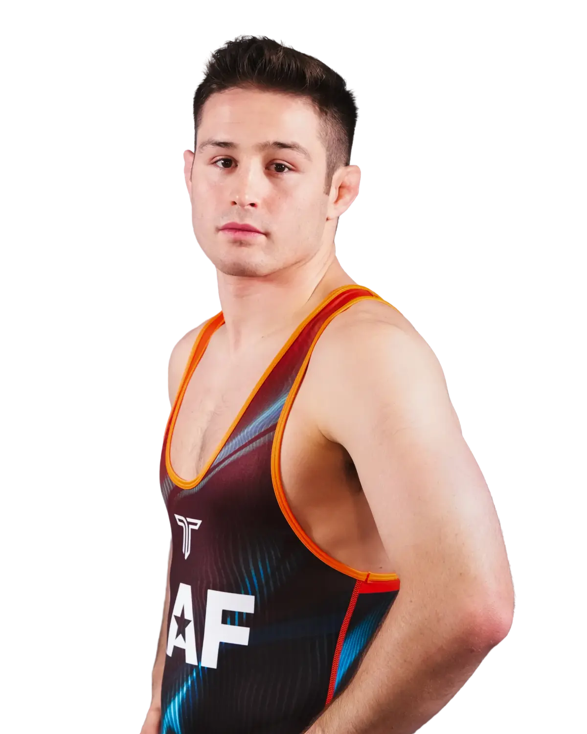 Upper-body portrait of Keegan O'toole, RAF athlete.