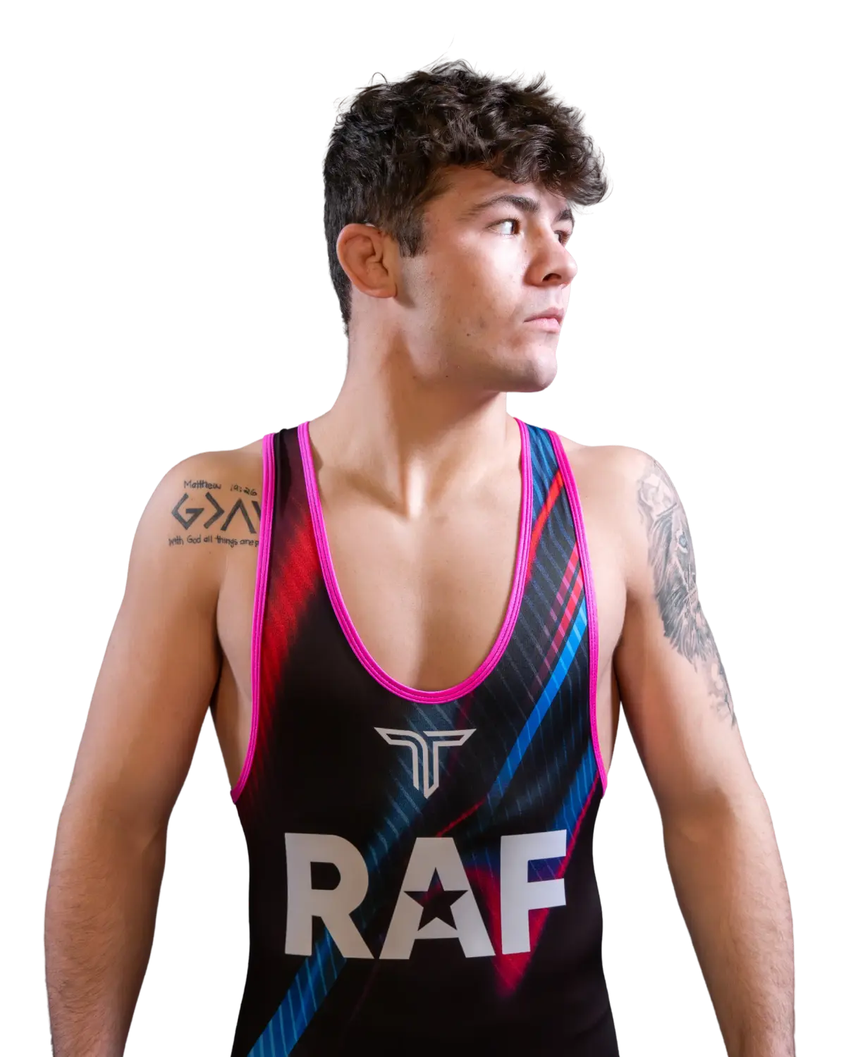 Upper-body portrait of Bo Bassett, RAF athlete.