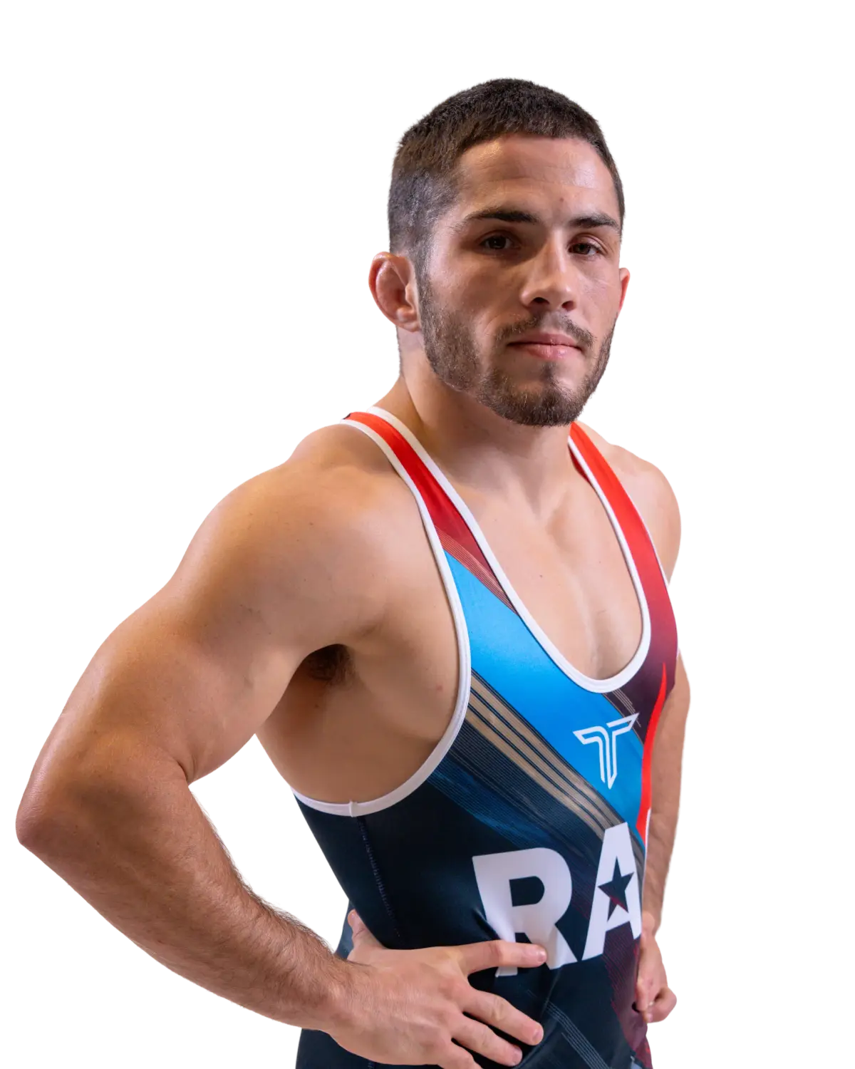 Upper-body portrait of Nathan Tomasello, RAF athlete.