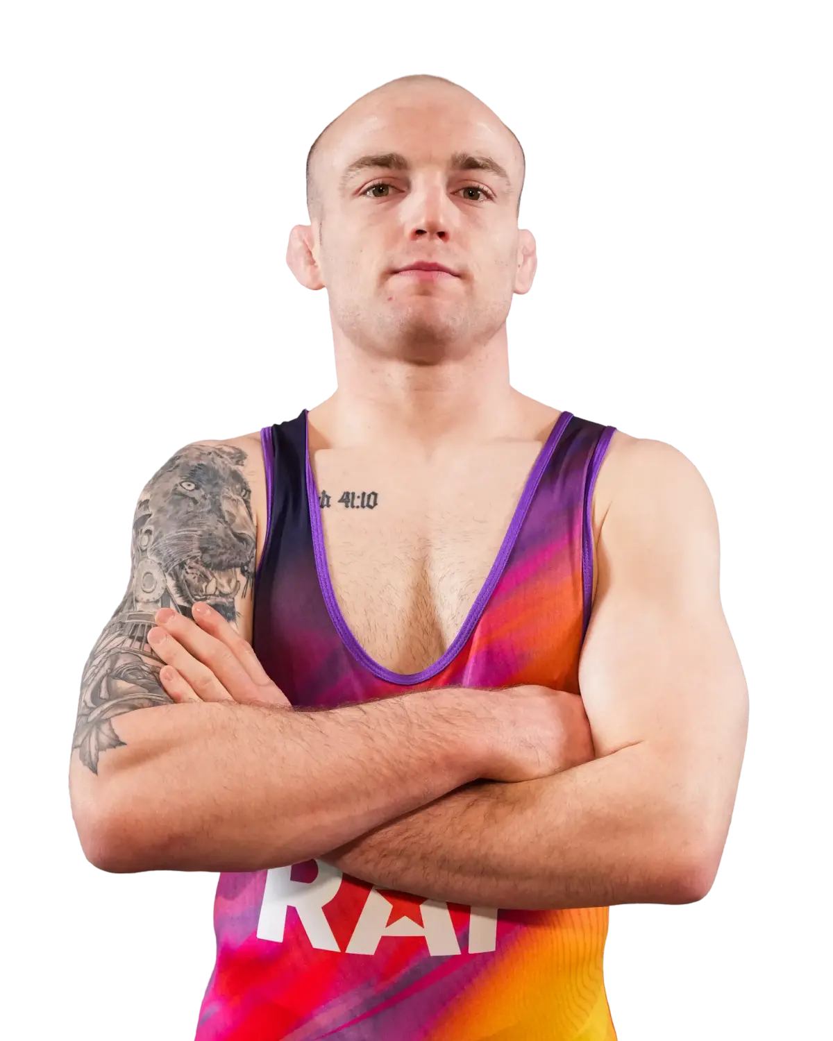 Upper-body portrait of Parker Keckeisen, RAF athlete.