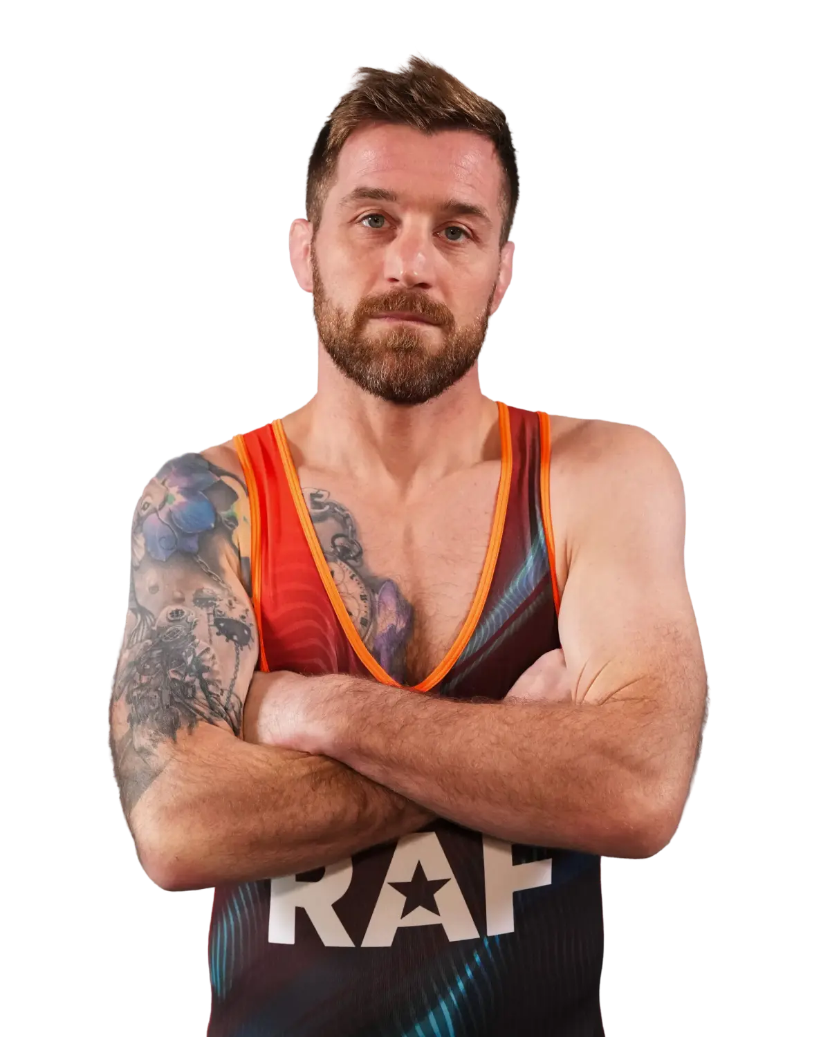 Upper-body portrait of Conor Beebe, RAF athlete.