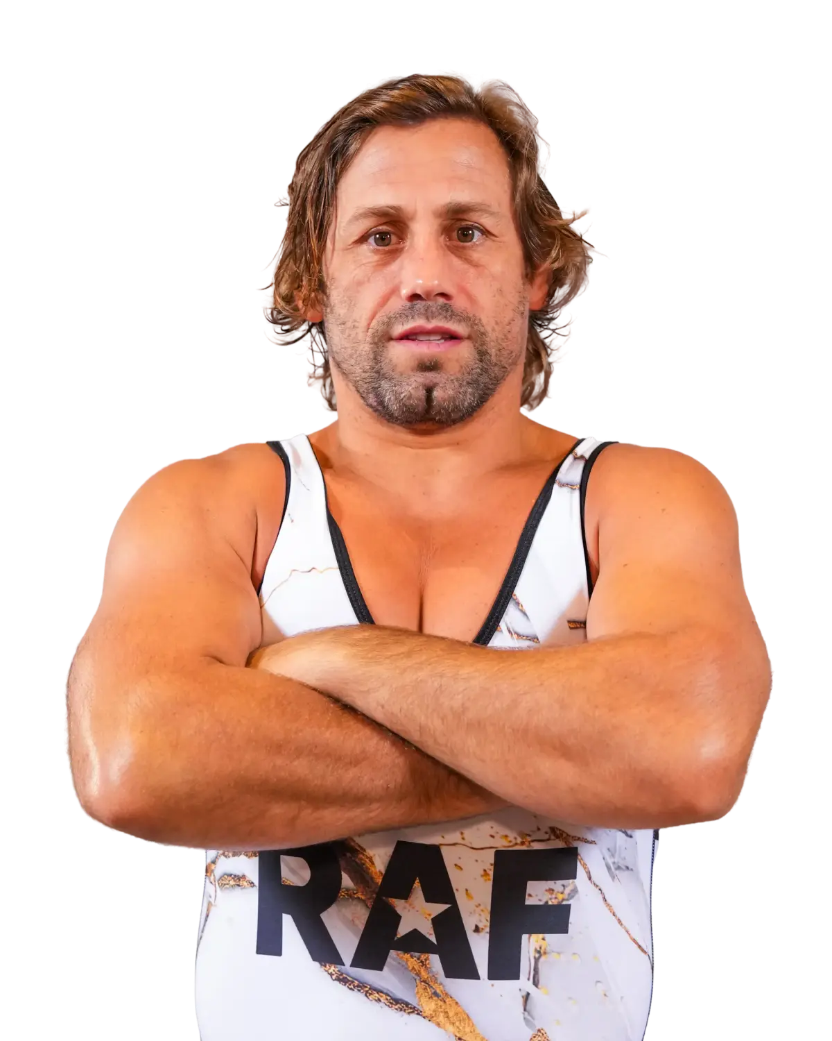 Upper-body portrait of Urijah Faber, RAF athlete.