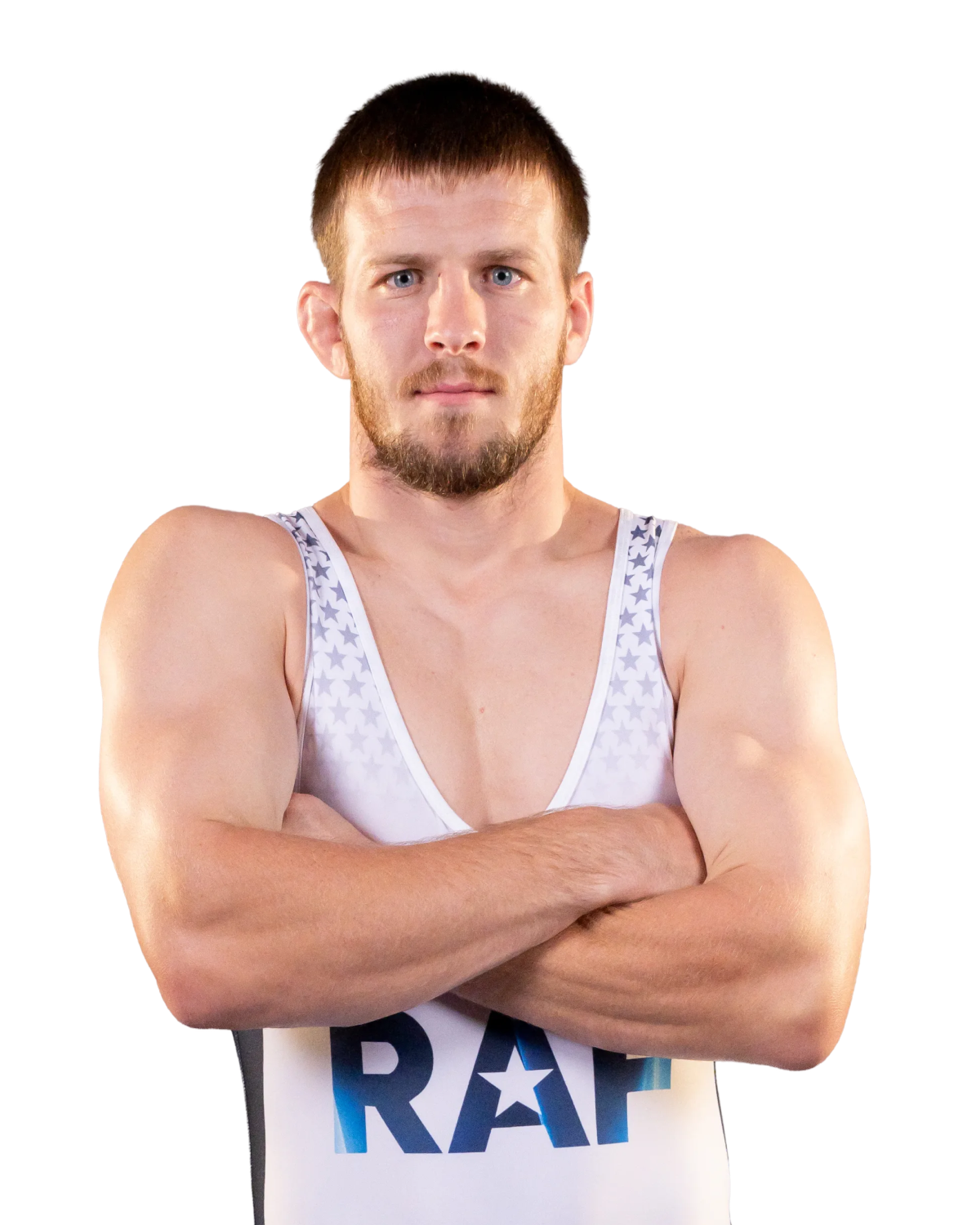 Upper-body portrait of Jason Nolf, RAF athlete.