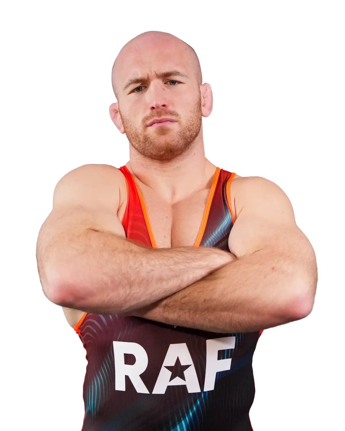 Upper-body portrait of Kyle Snyder, RAF athlete.