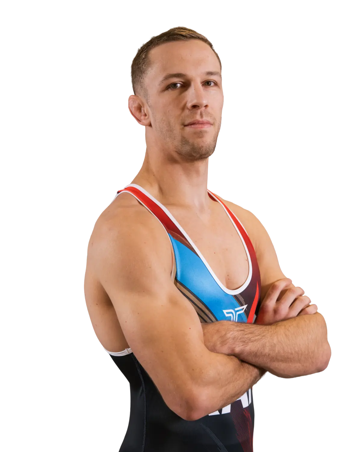 Upper-body portrait of Evan Wick, RAF athlete.