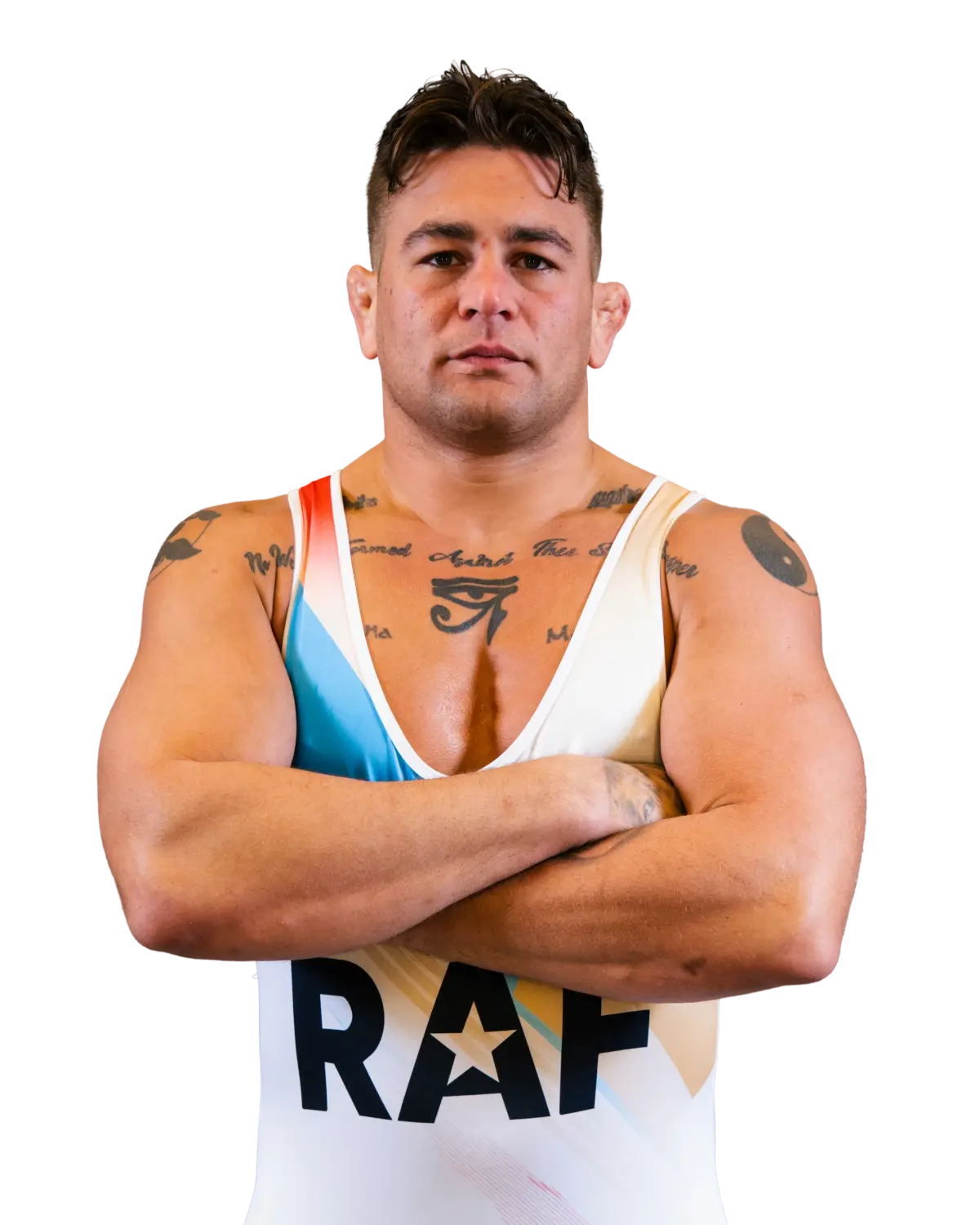 Upper-body portrait of Pat Downey, RAF athlete.