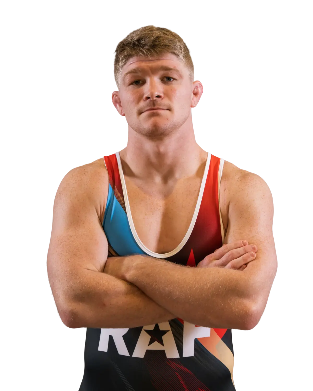 Upper-body portrait of Dustin Plott, RAF athlete.