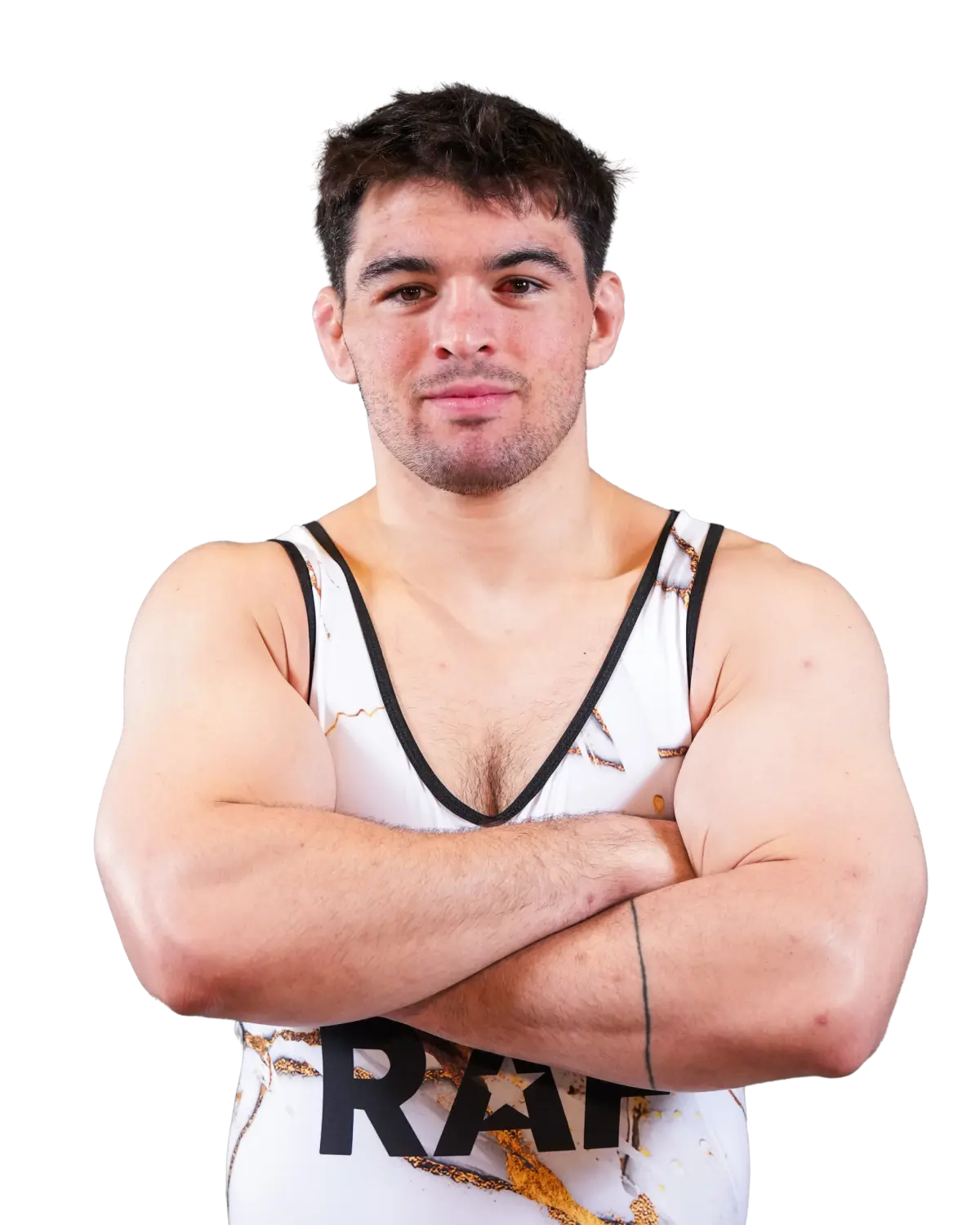 Upper-body portrait of Anthony Cassioppi, RAF athlete.
