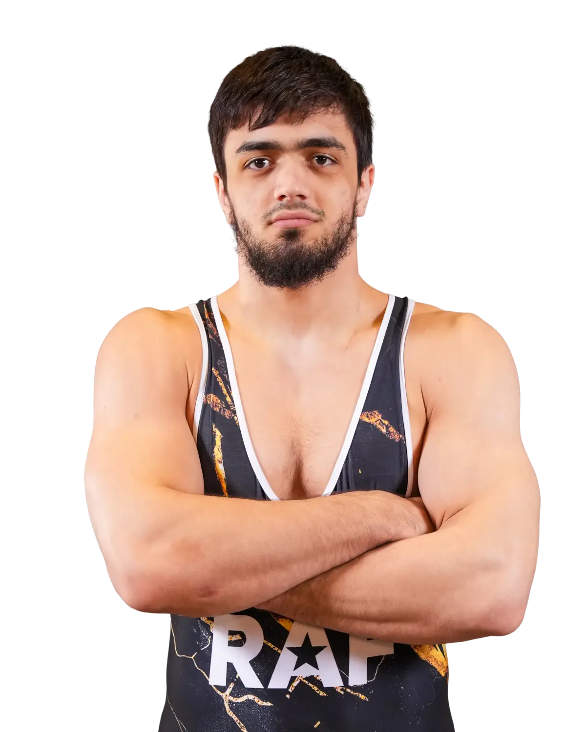 Upper-body portrait of Shamil Sharipov, RAF athlete.