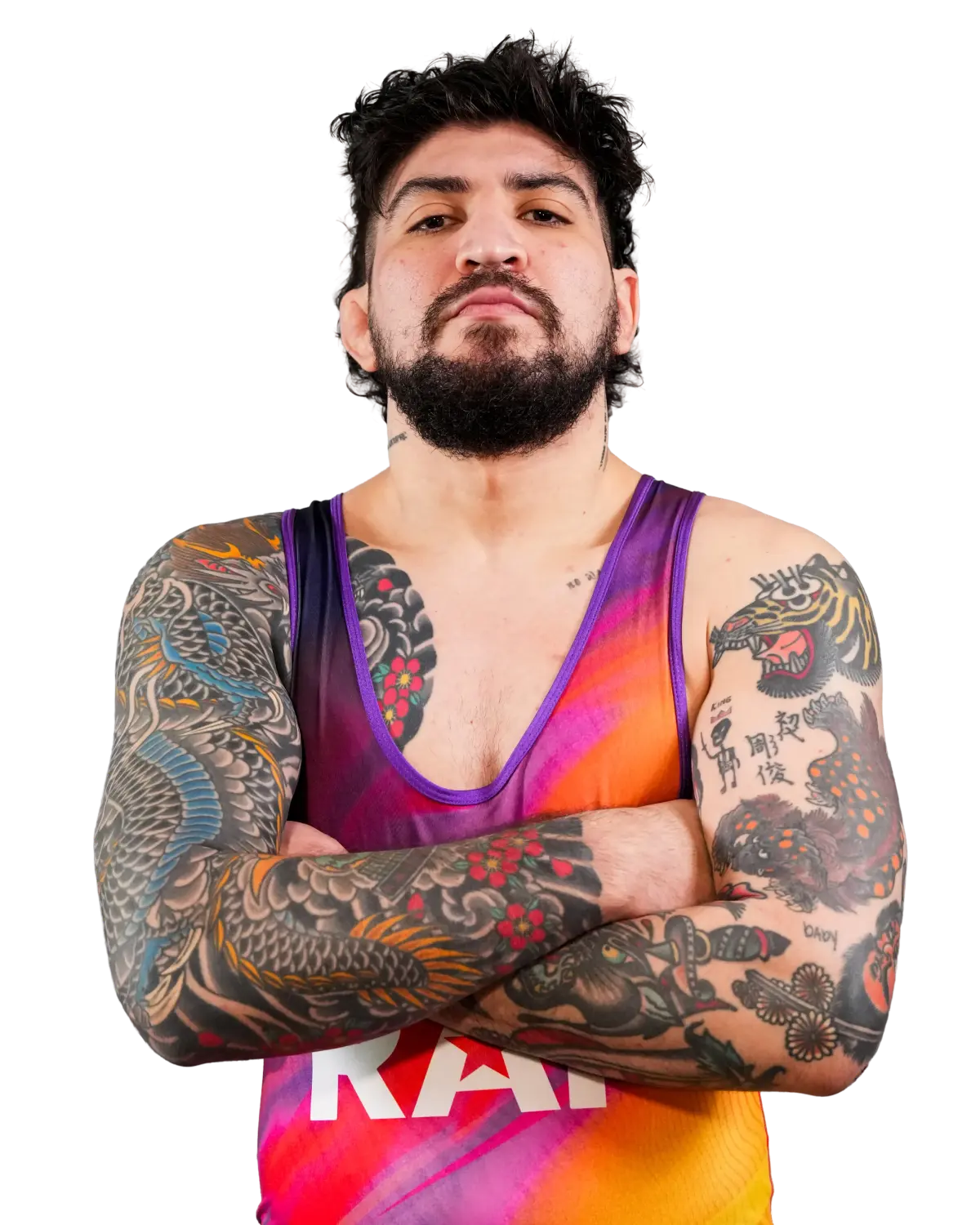 Upper-body portrait of Dillon Danis, RAF athlete.