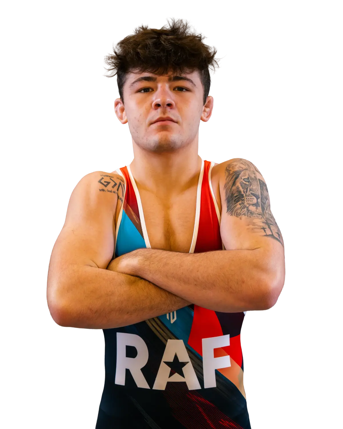 Upper-body portrait of Bo Bassett, RAF athlete.