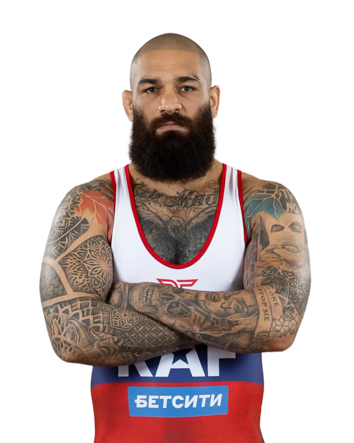 Upper-body portrait of Pouya Rahmani, RAF athlete.