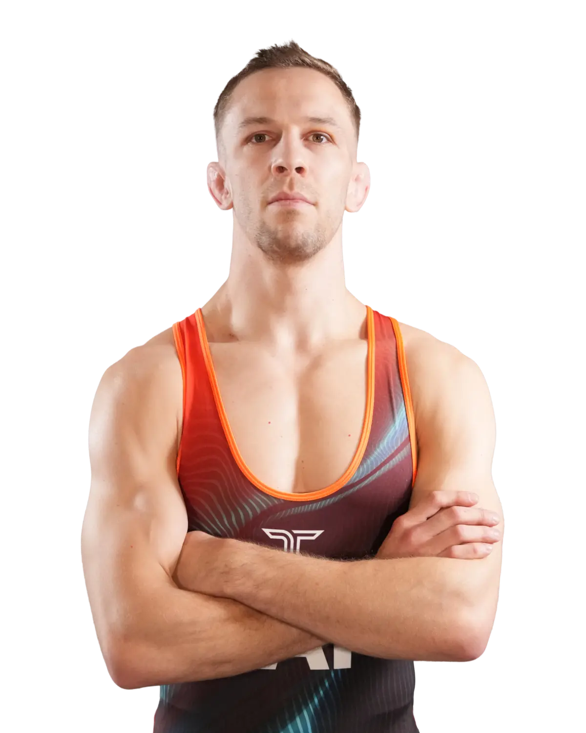 Upper-body portrait of Evan Wick, RAF athlete.